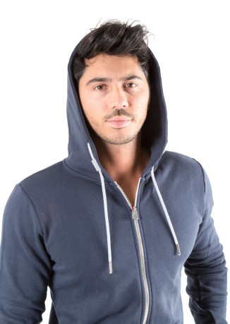 Men's sweatshirt Full Zip With Hood blue