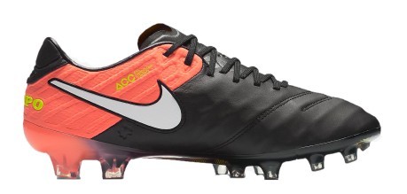 Chaussures de football Nike Tiempo Legend VI-noir-orange-semelle