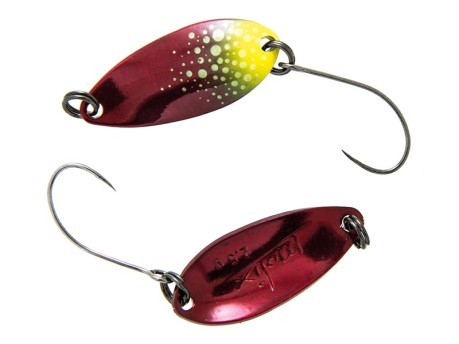 Artificial Elite Area Spoon: 2.5 g (red-yellow-spots