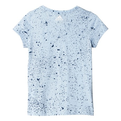 Camiseta de Chica Esencial Lineal Impreso luz azul de fantasía