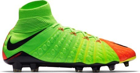 Las botas de fútbol Nike Hypervenom Phantom III FG naranja verde 1