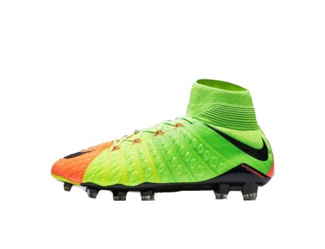 Las botas de fútbol Nike Hypervenom Phantom III FG naranja verde 1