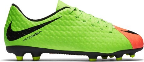 Fútbol zapatos de Niño Nike Hypervenom Phade FG III colore naranja verde - - SportIT.com