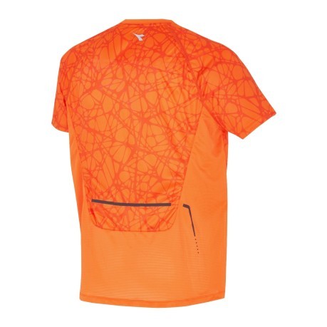 T-Shirt Uomo Bright arancio retro 