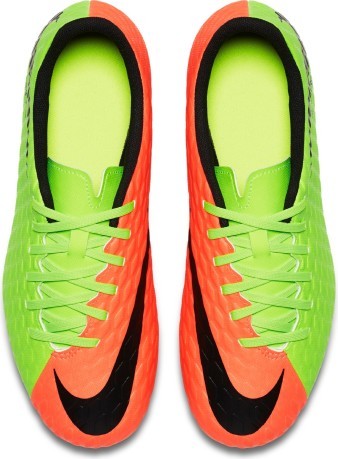 Junior Football boots HyperVenom Phade III FG orange green