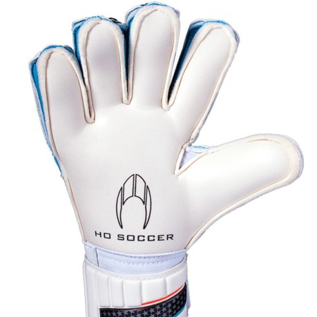 Goalkeeper gloves One Flat white blue forward