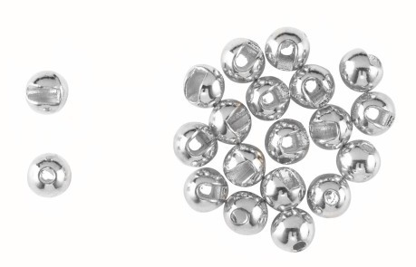 Tungsten Bead Round Slots Plus Silver