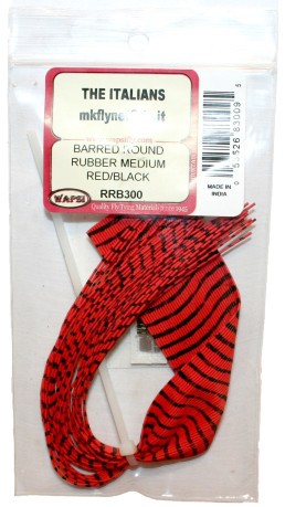 Barred Round Rubber Bicco red black