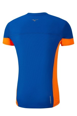 T-Shirt Running Homme Cooltouch-Venture bleu orange