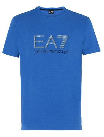 Hombres T-Shirt de Tren Logotipo de la Serie azul de la variante 1