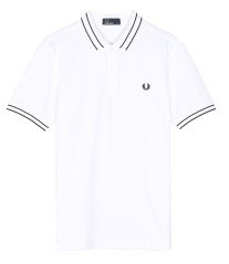 Polo Tramline Tipped Piquè Shirt bianco