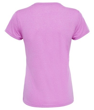 T-shirt Reaxion Aplicaciones de la Tripulación de las Mujeres de color púrpura