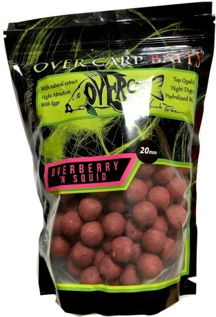 Boilies Overberry N' Squid 20 mm 1 kg