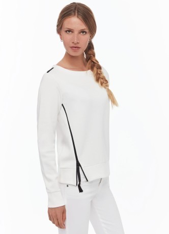 Sweat-shirt Femme Avec Termonastrature blanc