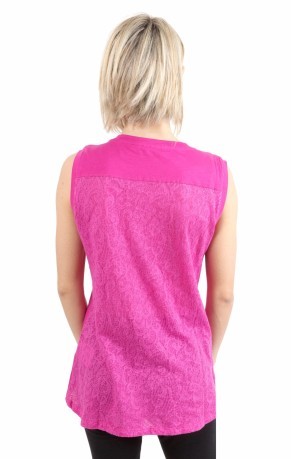 Camisola de Encaje de color rosa