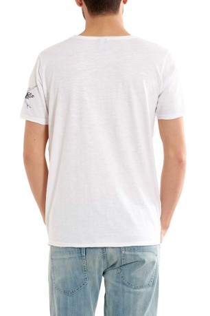 Hombres T-Shirt de Impresión de Aluminio blanco
