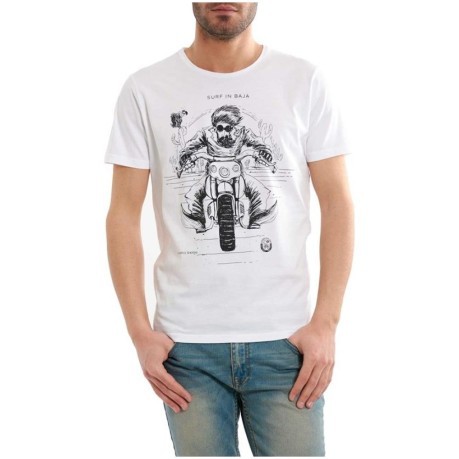 Men's T-Shirt Print Biker white