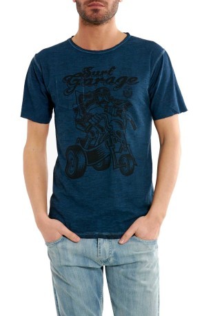 T-Shirt Uomo Reversibile fantasia blu 