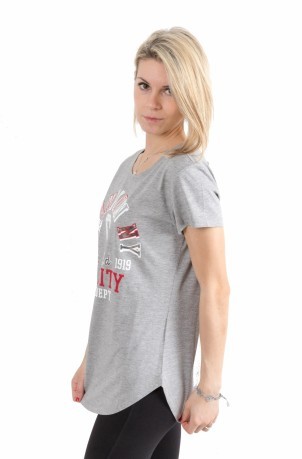 T-Shirt Donna Stondata grigio 