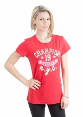 T-Shirt Damen Athletic Graphic rot