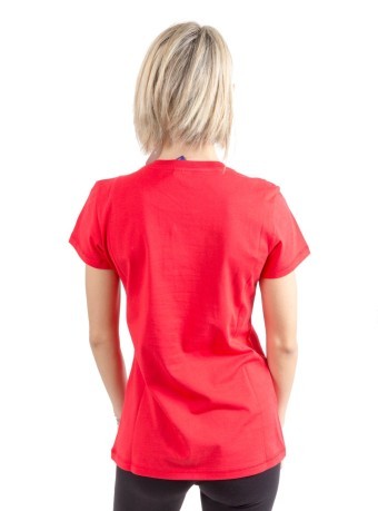 T-Shirt Damen Athletic Graphic rot