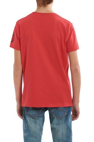 T-Shirt Stampa Lupo Jr rosso