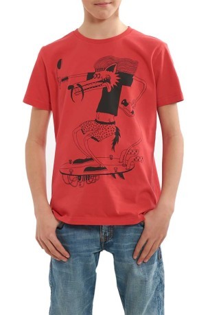 T-Shirt de Impresión Lobo rojo Jr