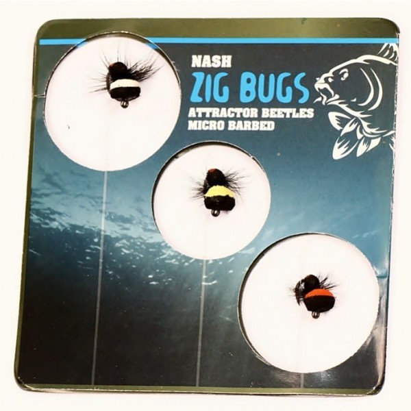 Nash zig bug Glow Beetle Critter t7800 mosca moscas karpfenfliegen zig bugs