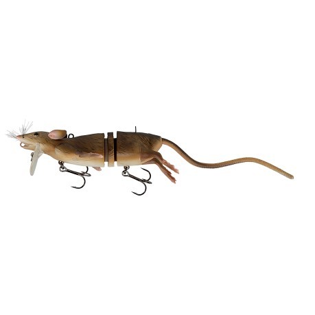 Cebo Artificial 3D Rata de 30 cm de 86 g brown