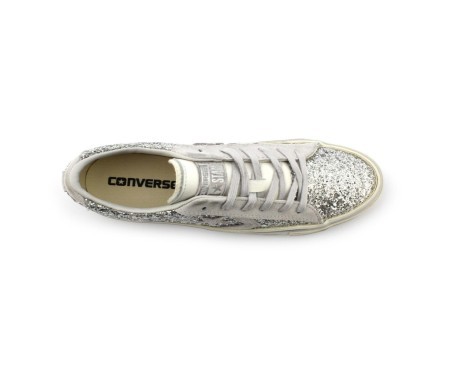 Sneakers Donna Pro Leather Vulc Glitter side