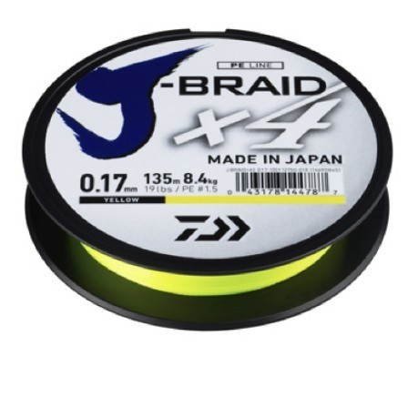 Wire J-Braid X4 Yellow 135 m
