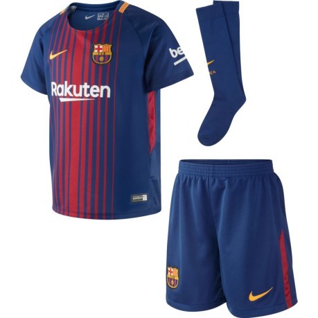 Kit Junior Barcelona Home 17/18 blau rot