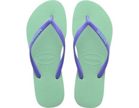 Flip-flops Damen Slim Logo pink blau