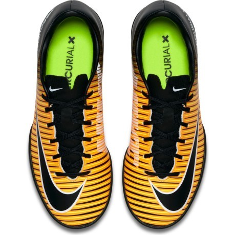 Chaussures de Football Nike Junior Mercurial Victory VI TF-noir-jaune -