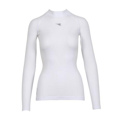 T-Shirt Woman Long Sleeves Turtle Neck Act white