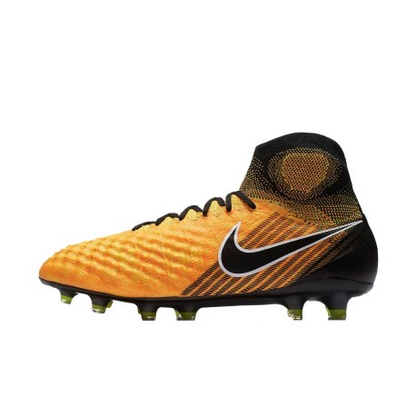 Chaussures de football Magista Obra II FG-noir-jaune-premier étage