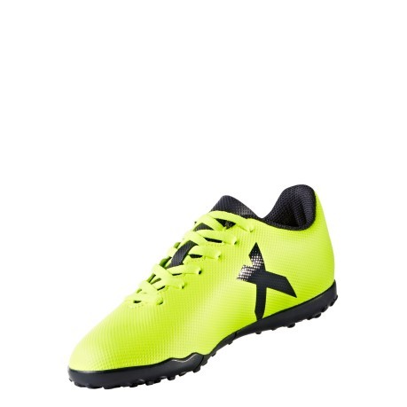 Junior botas de Fútbol Adidas X 17.4 TF amarillo