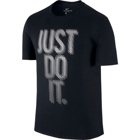 T-Shirt Hombre Seco Just Do It negro gris
