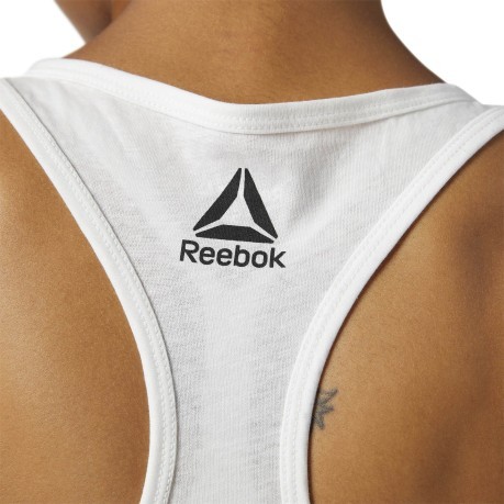 Canotta Donna Crossfit X Mike Giant Skull Graphic colore Bianco - Reebok -