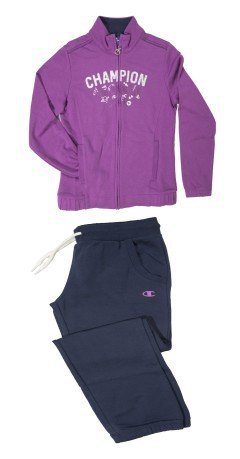 Trainingsanzug Mädchen Terry Full Zip violett blau