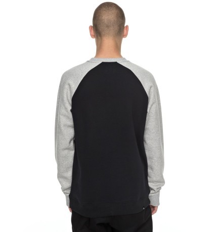 Sweatshirt Man Rebuilt Raglan black grey