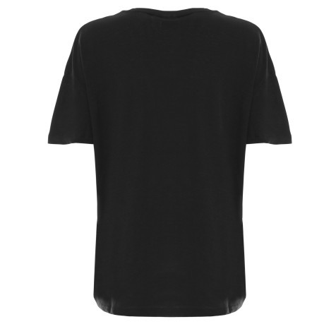 T-Shirt Donna Jersey Fiammato Stampa Degradé nero