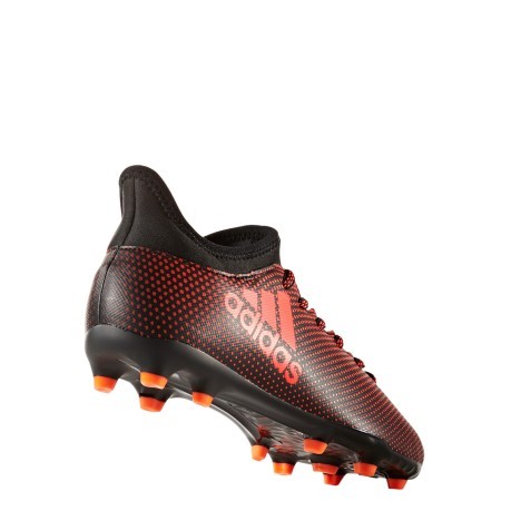 Chaussures de Football enfant Adidas X 17.3 FG noir rouge
