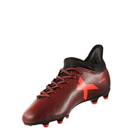 Chaussures de Football enfant Adidas X 17.3 FG noir rouge