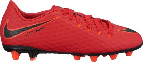 Scarpe calcio bambino Nike Hypervenom Phelon III AG rosse
