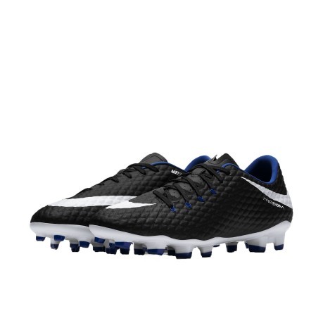 Fußball schuhe Nike HyperVenom PHelom III FG schwarz blau