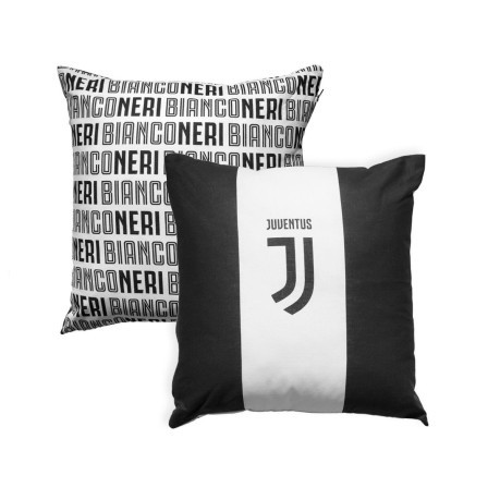 Almohada de la Juventus blanco negro