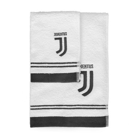 Juego de toallas de la Juventus, negro, blanco