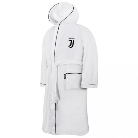 Terry robe Juventus white black folded