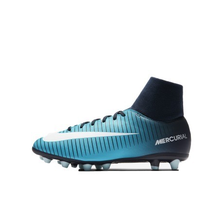 Chaussures de Football Nike Junior Mercurial Victory VI AG bleu cyan